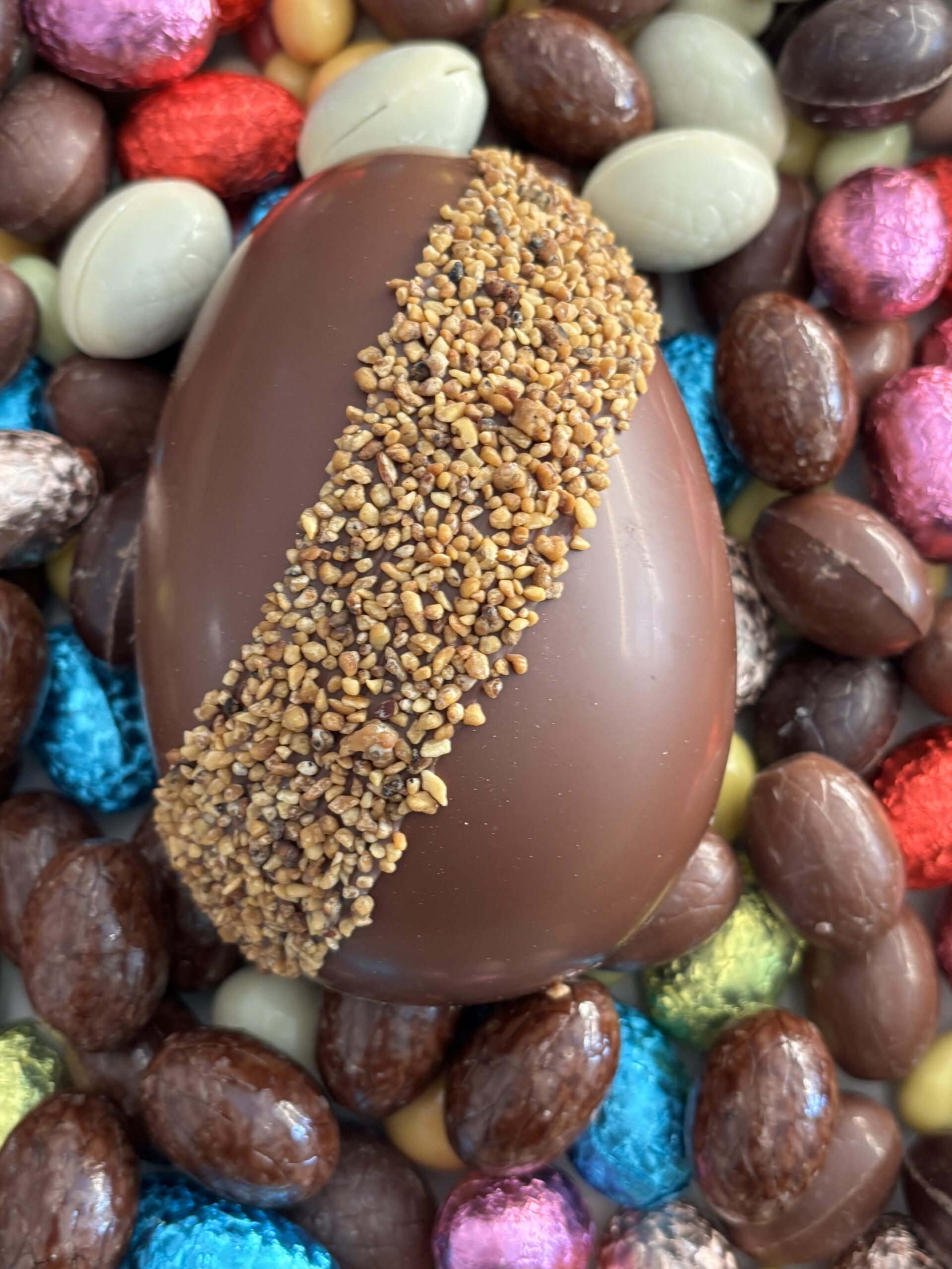 Maurice l'Oeuf décor bandeau - Chocolat lait ou noir - moulage garni - 230gr – Image 3