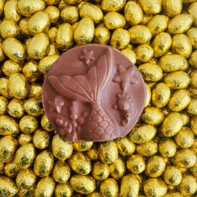 Médaillon Queue de sirène et ses oeufs - Chocolat noir ou lait