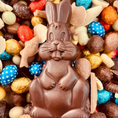 Adrien le lapin praliné - chocolat noir ou lait - 115 Gr